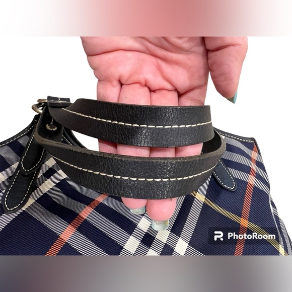 Burberry Blue Plaid Shoulder Bag w/COA - Picture 8 of 11